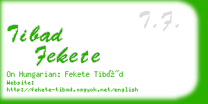 tibad fekete business card